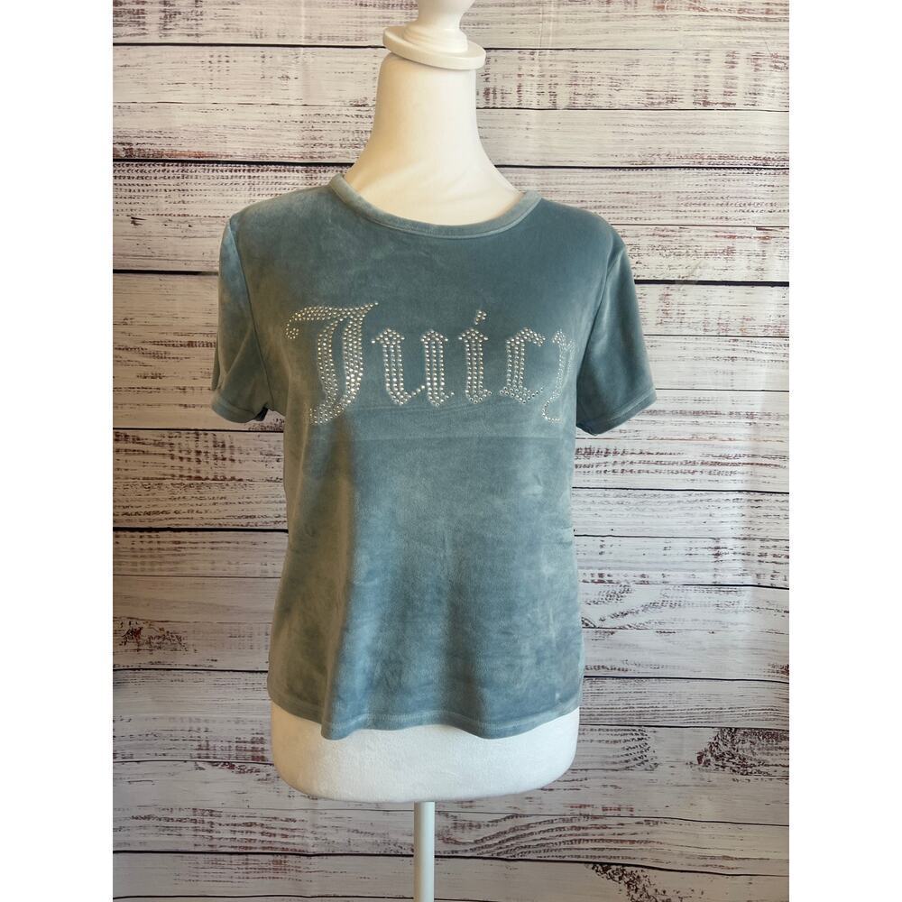 Juicy Courture Women’s Y2K 2000's Vibe
Velour Retro Top Blue Size Large